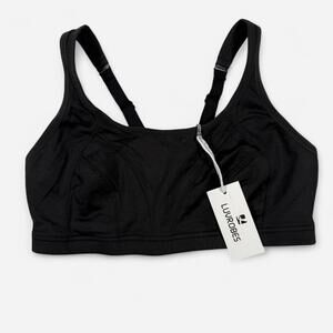 Lovrobes Sports Bra Women’s L Black Strappy Activewear NWT